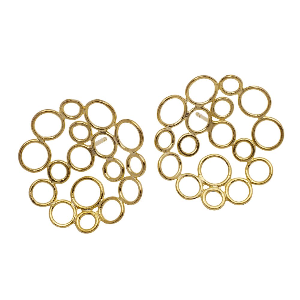 TRINE WILKENS, CIRCLES ØRESTIKKER, FORGYLDT