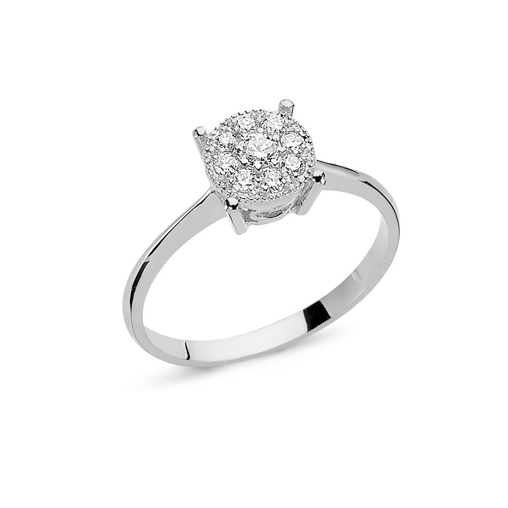 14KT RING CORONET 0,37 CT W/SI