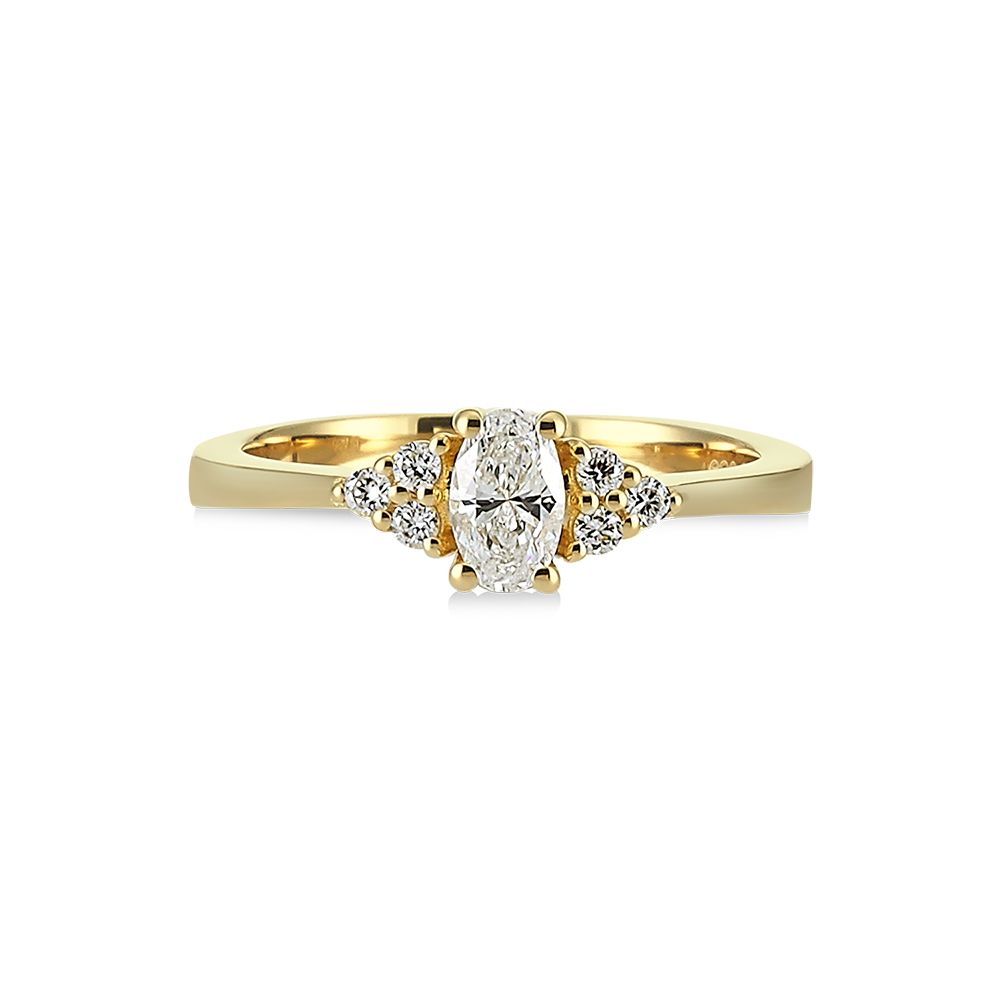 14KT.RING 0,35CT. DAHLIA