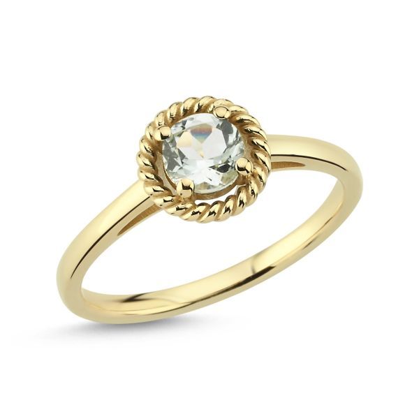 14KT.RING DARLING GRØN AMETYST