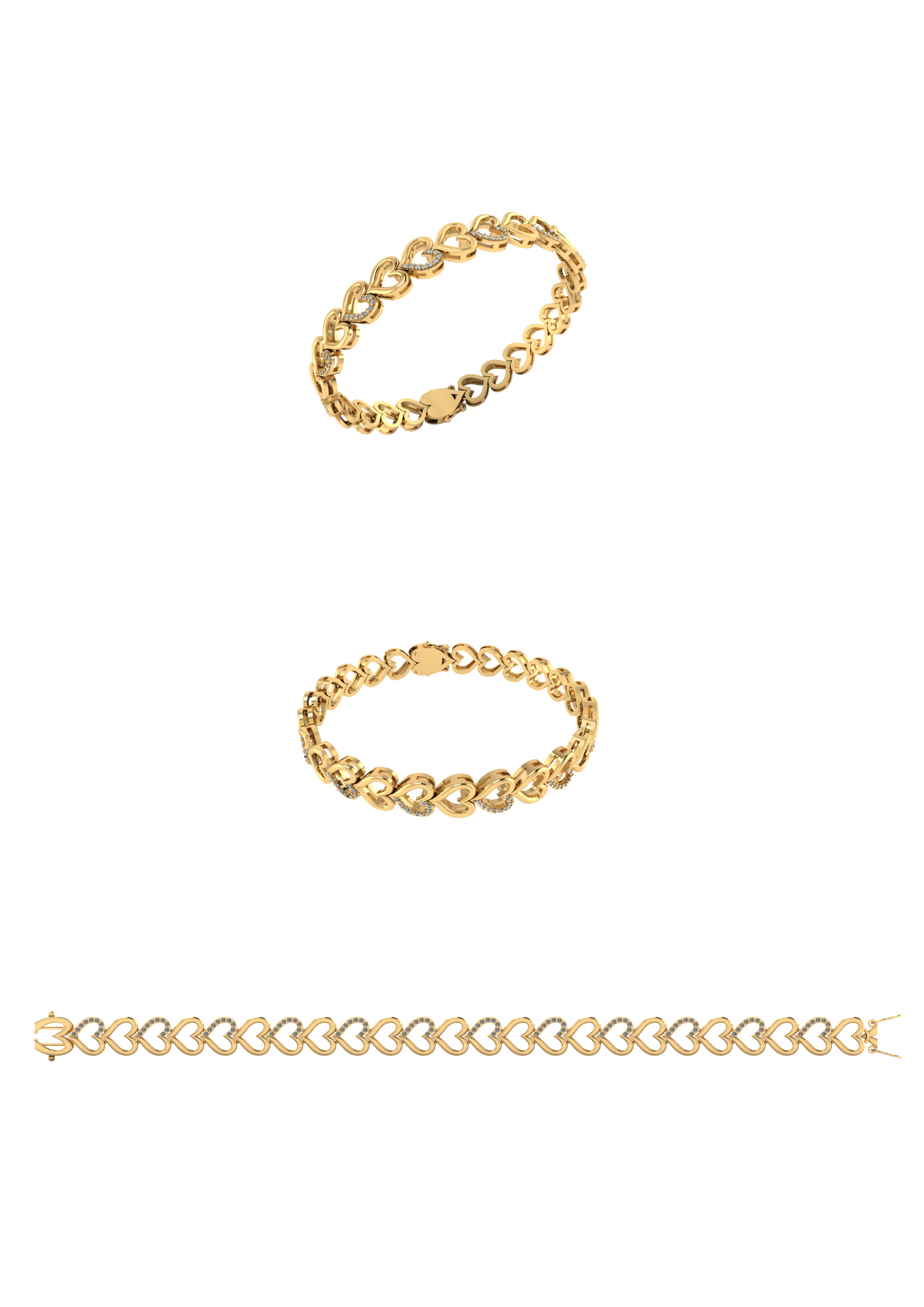 Smykkekæden Armbånd i Forgyldt Sølv DML0115FG