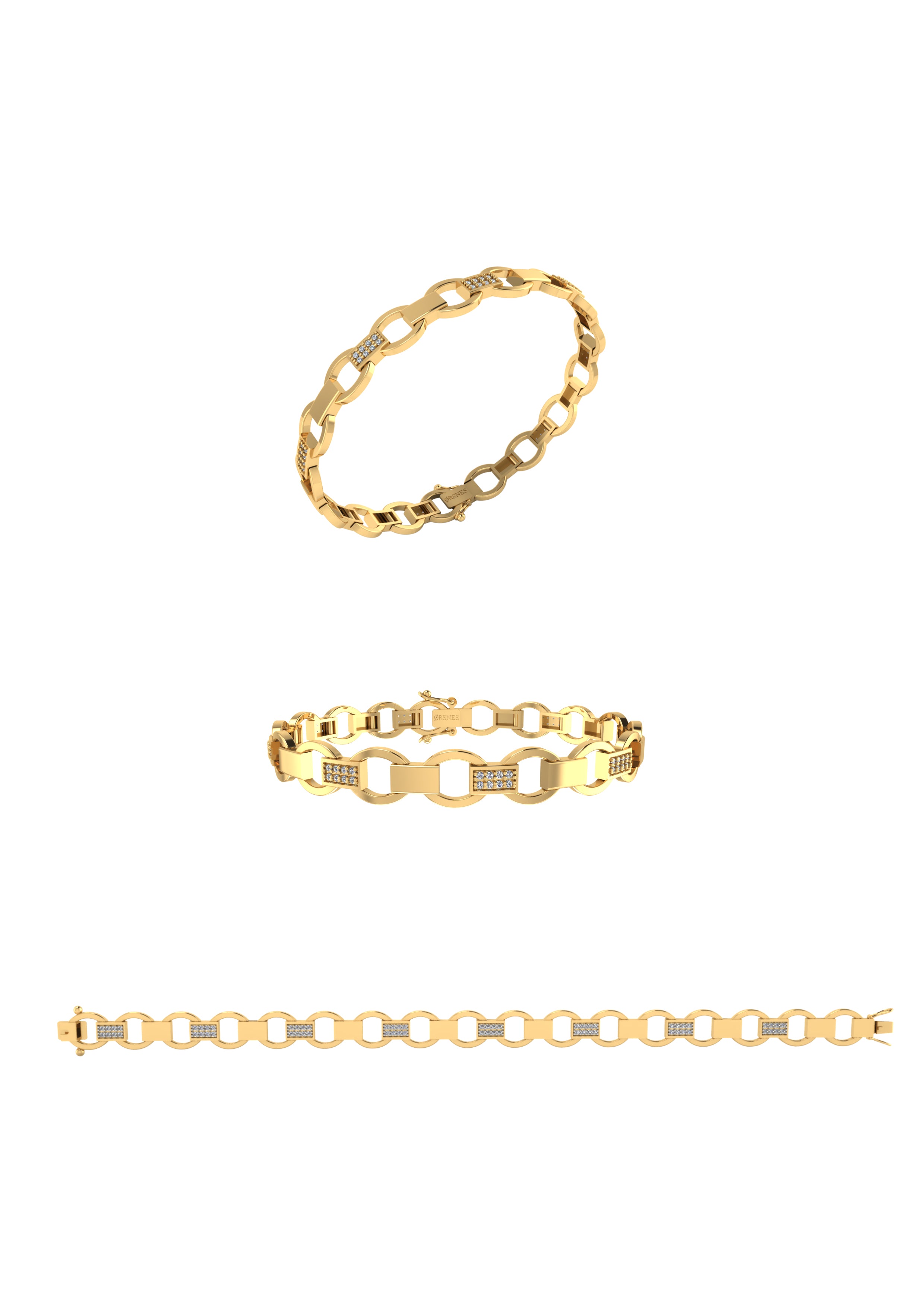 Forgyldt Sølv Armbånd fra Smykkekæden DML0129FG