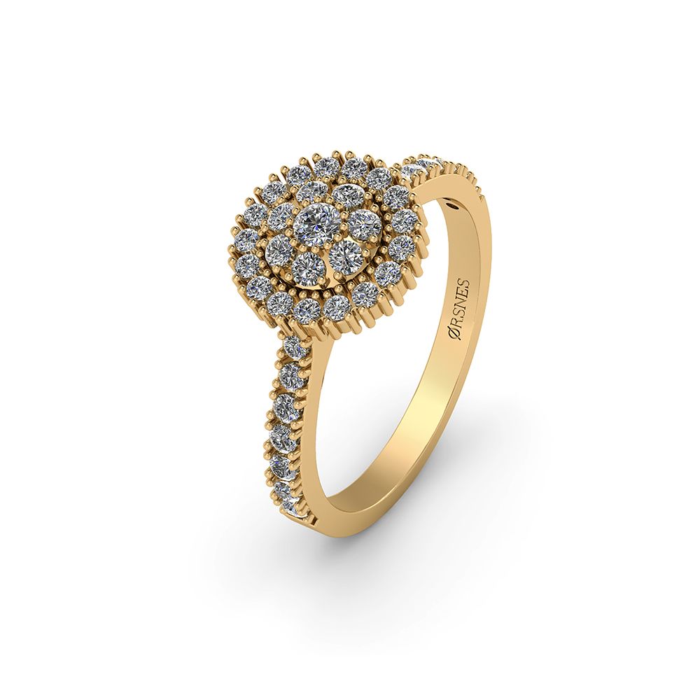 14KT.RING ROSET M. 0,48 KARAT