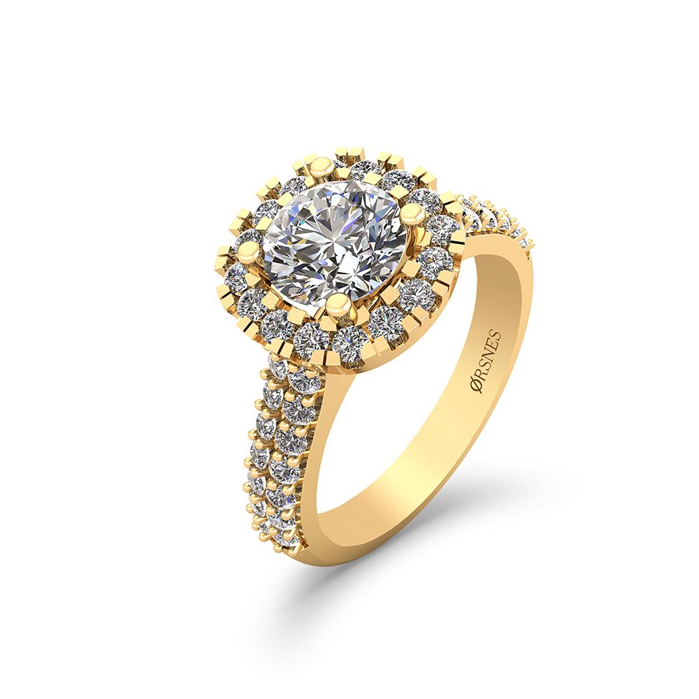 14KT.RING 0,65+42X0,015CT