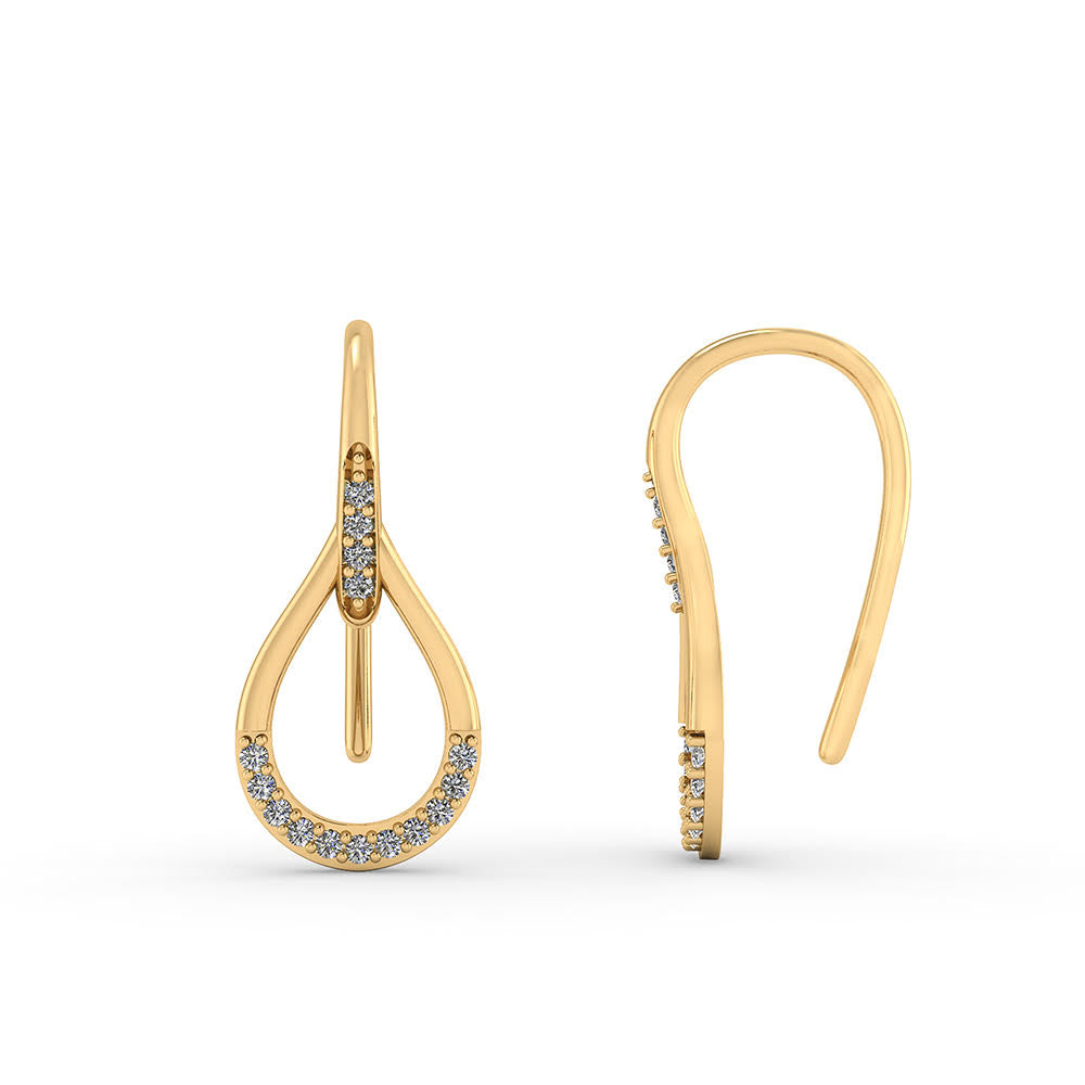 Smykkekæden Dråbe Forgyldt Sølv Øreringe DVJB012FG