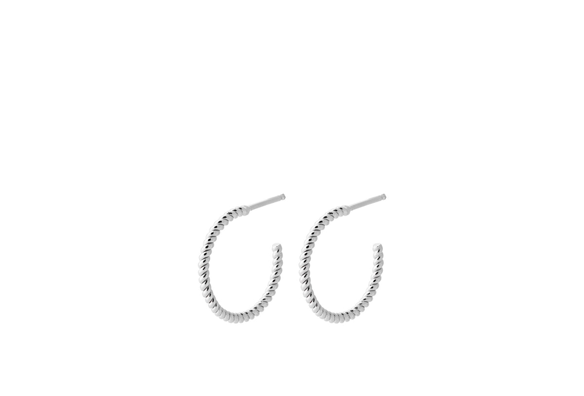 SMALL TWISTED CREOLES SIZE 18 MM