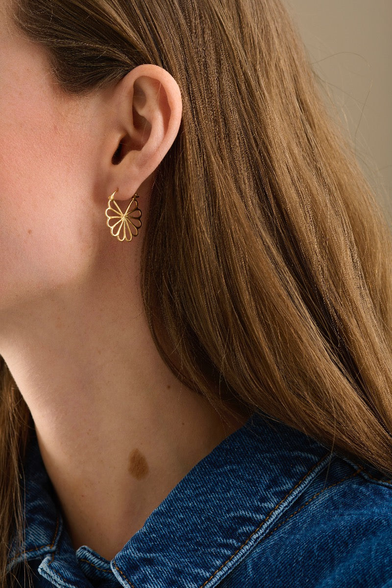 Pernille Corydon Bellis Forgyldt Sølv Øreringe E-327-GP