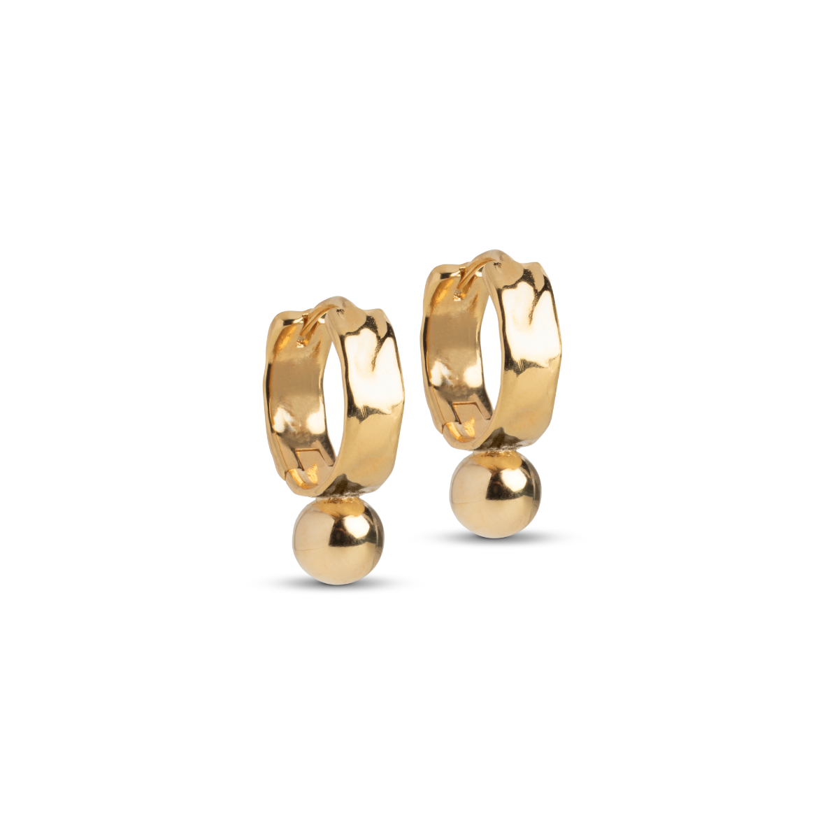 Enamel Avaya Hoops Forgyldt Sølv Øreringe E389G