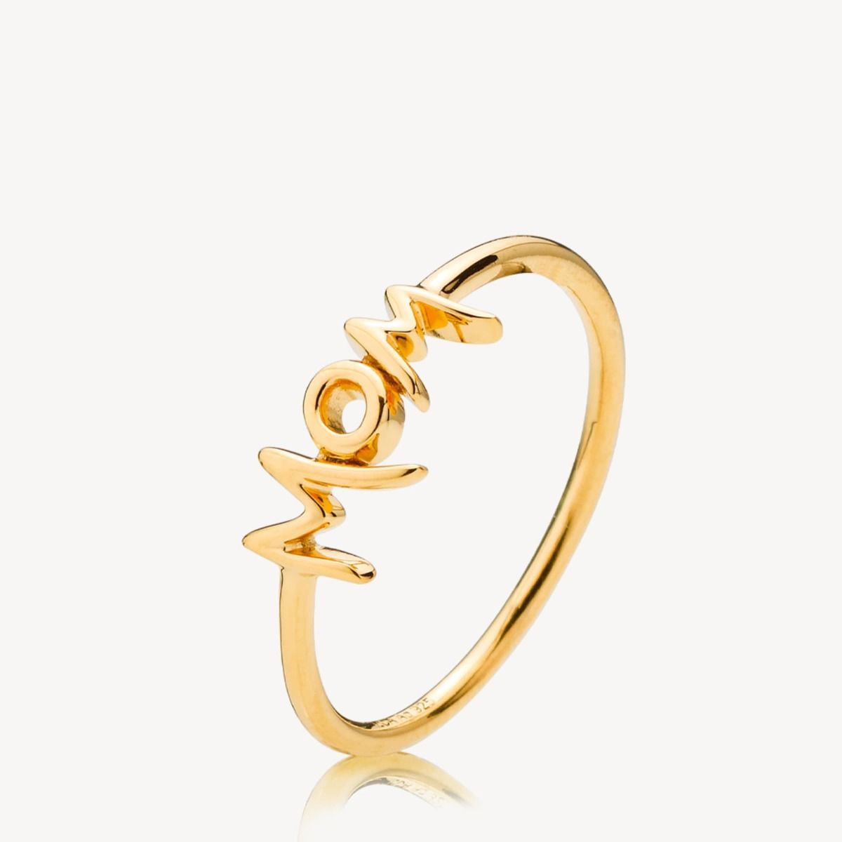 Sistie forgyldt Fam MOM ring