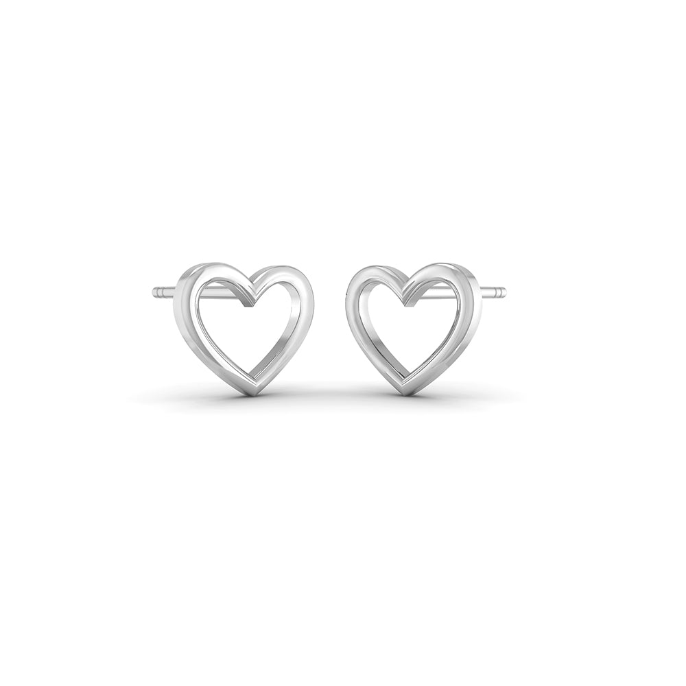 Smykkekæden Hjerte Ørestikker i Sterling Sølv