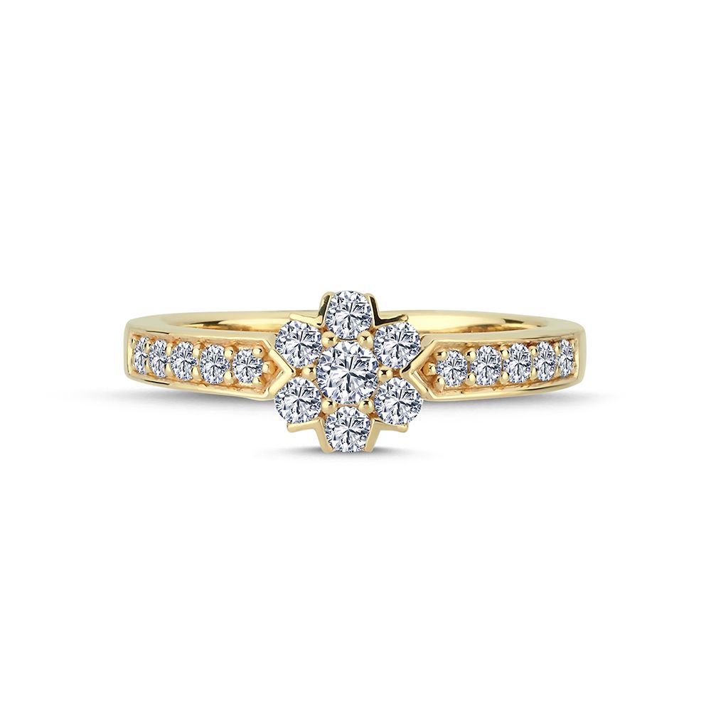 14KT.FLEUR RING M.IALT 0,47 W.SI