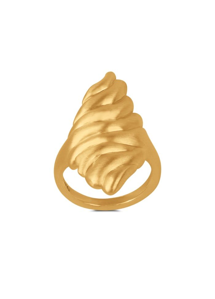 DUNES RING LARGE -GP GOLD PLATED SILVER