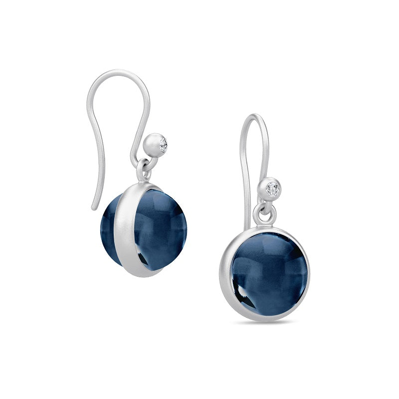 SØLV ØREPYNT PRIME SAFIR BLUE