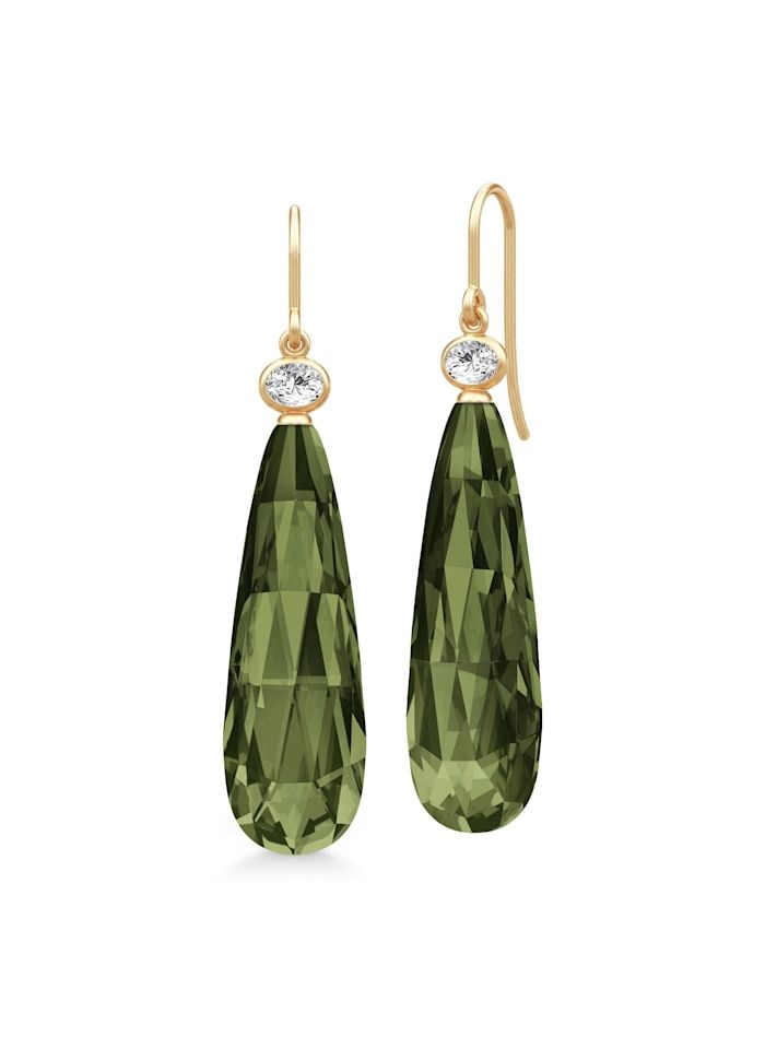 OFELIA DROP EARRING OLIVE GREEN