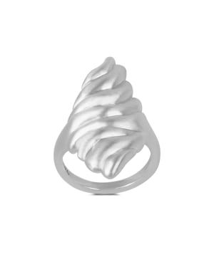 DUNES RING LARGE -R RHODINATED SILVER