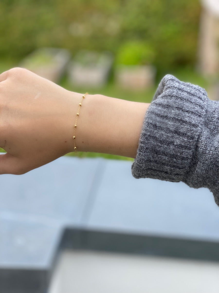 Isabell Forgyldt Sølv Armbånd fra Smykkekæden OBB27