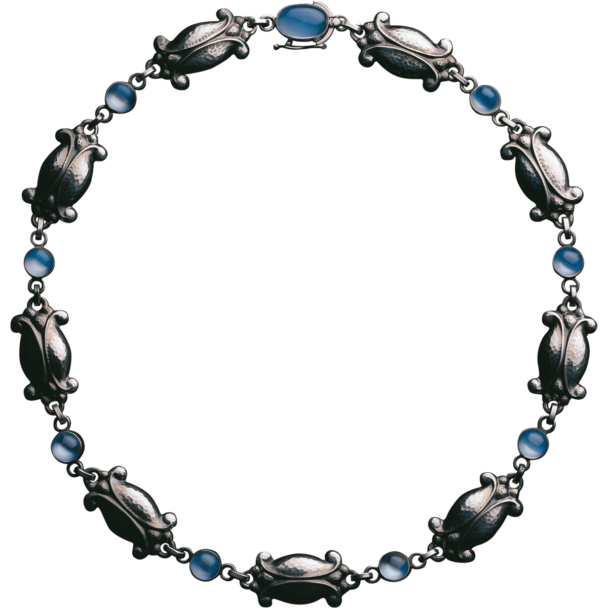 Moonlight Sterling Sølv Halskæde fra Georg Jensen med Månesten