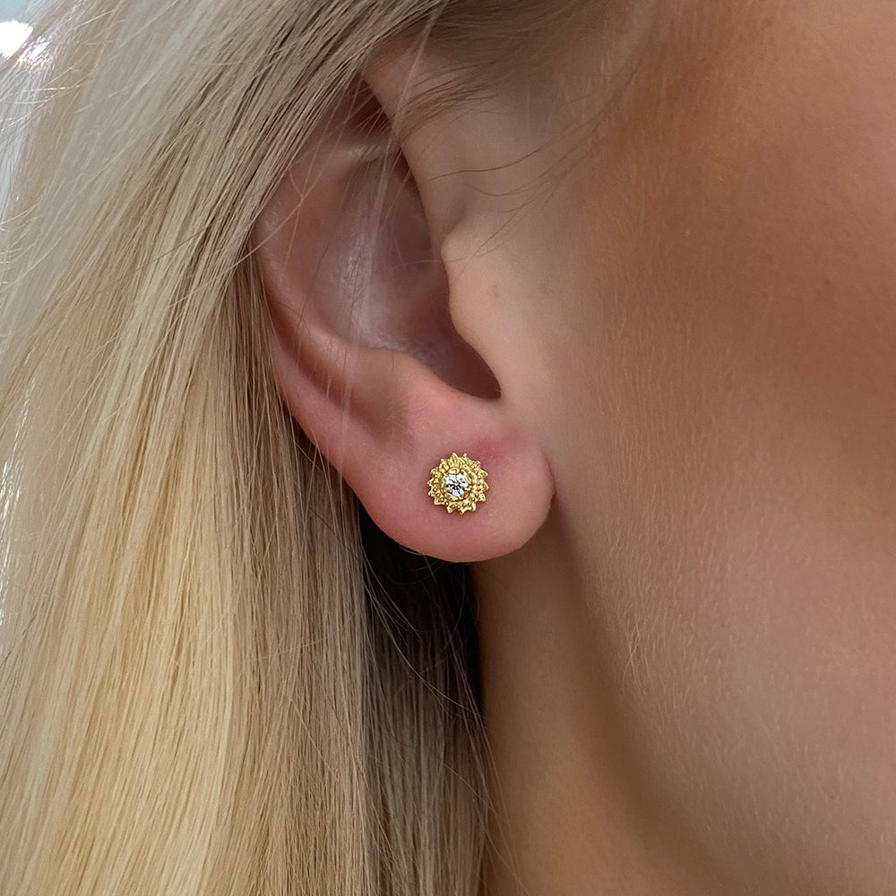 Smykkekæden Isabell Forgyldt Sølv Ørestikker OBE203FG