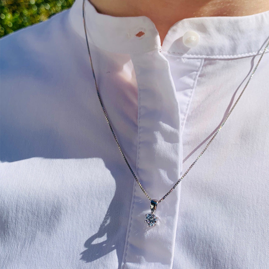 SØLV HALSKÆDE M.ZIR 5MM