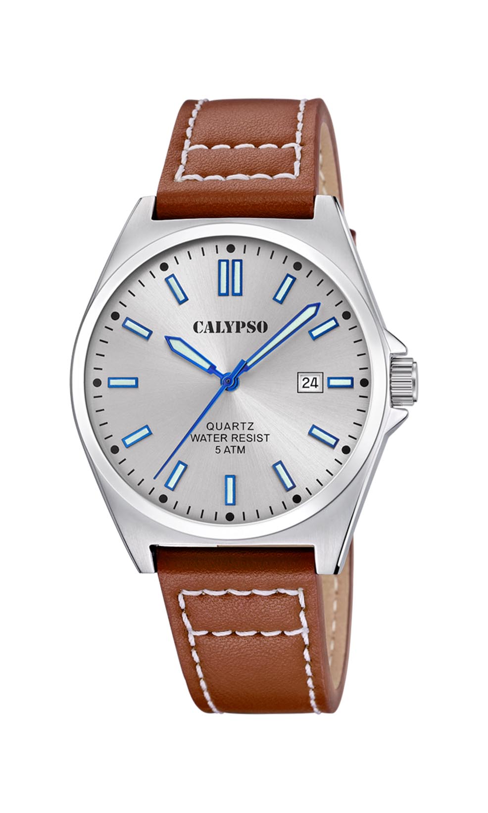 CALYPSO H. BASIC GRÅ - BRUN LÆDER REM