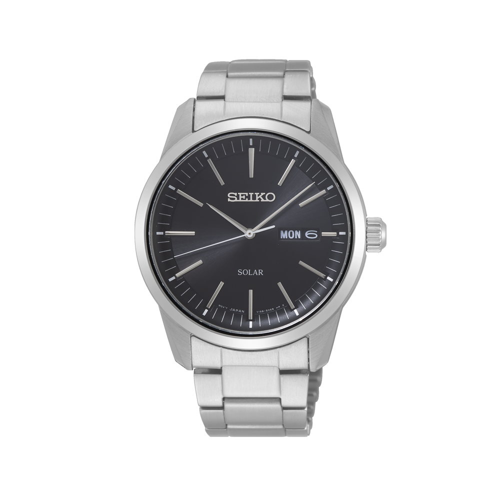 SEIKO UR HR SOLAR LÆNKE SORT