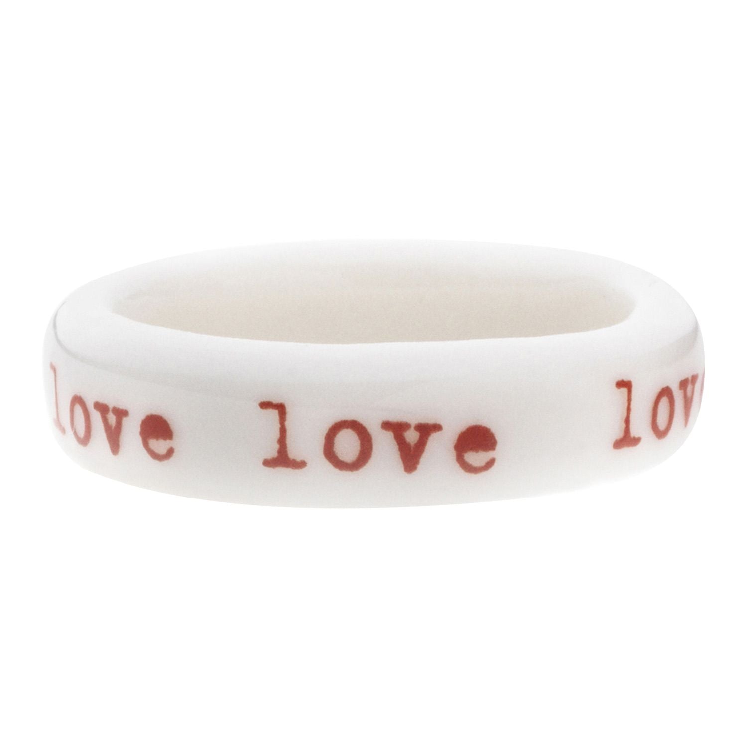 Anne Black, Love Ring, Rød/Porcelæn