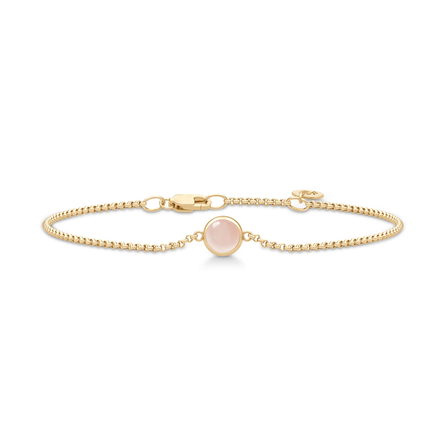 SØLV/FG ARMBÅND PRIMINI MILKY ROSA