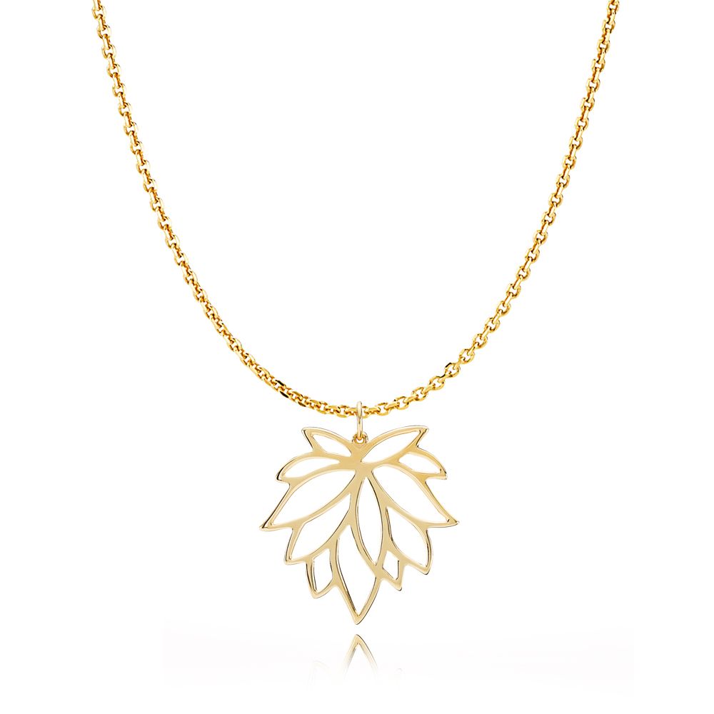 Izabel Camille Mie Moltke Lotusblomst Halskæde i Forgyldt Sølv