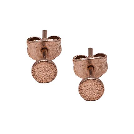 Plateaux, Mini Dot Ørestikker, 3 mm, Rosa Forgyldt