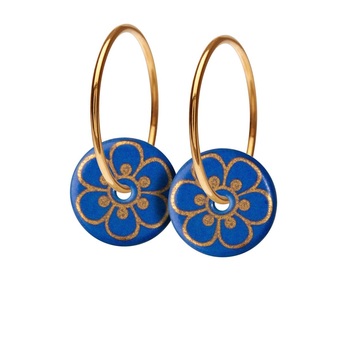 FLORA ØRERINGE - ROYAL BLUE
