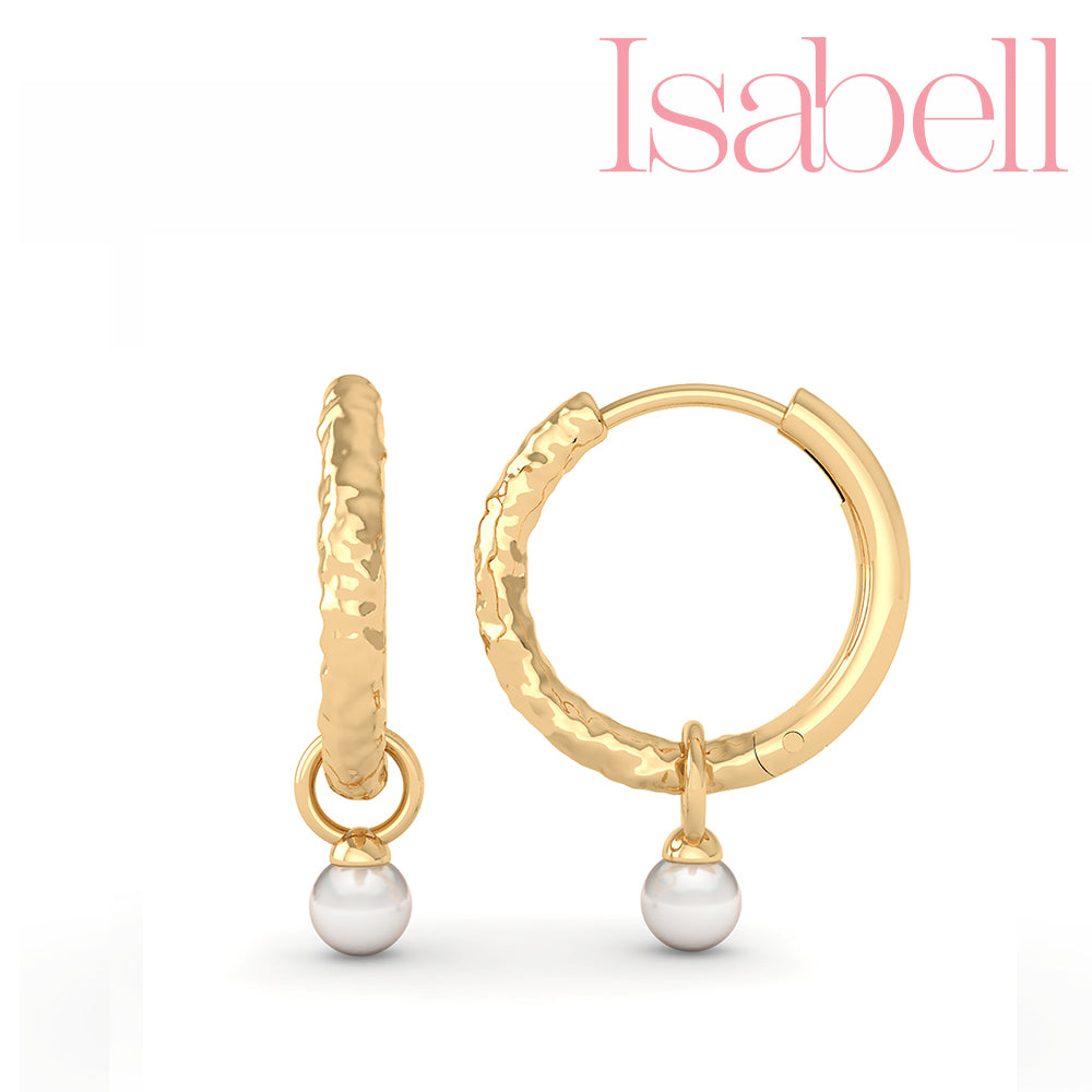 Smykkekæden Isabell Forgyldt Sølv Øreringe med Perle