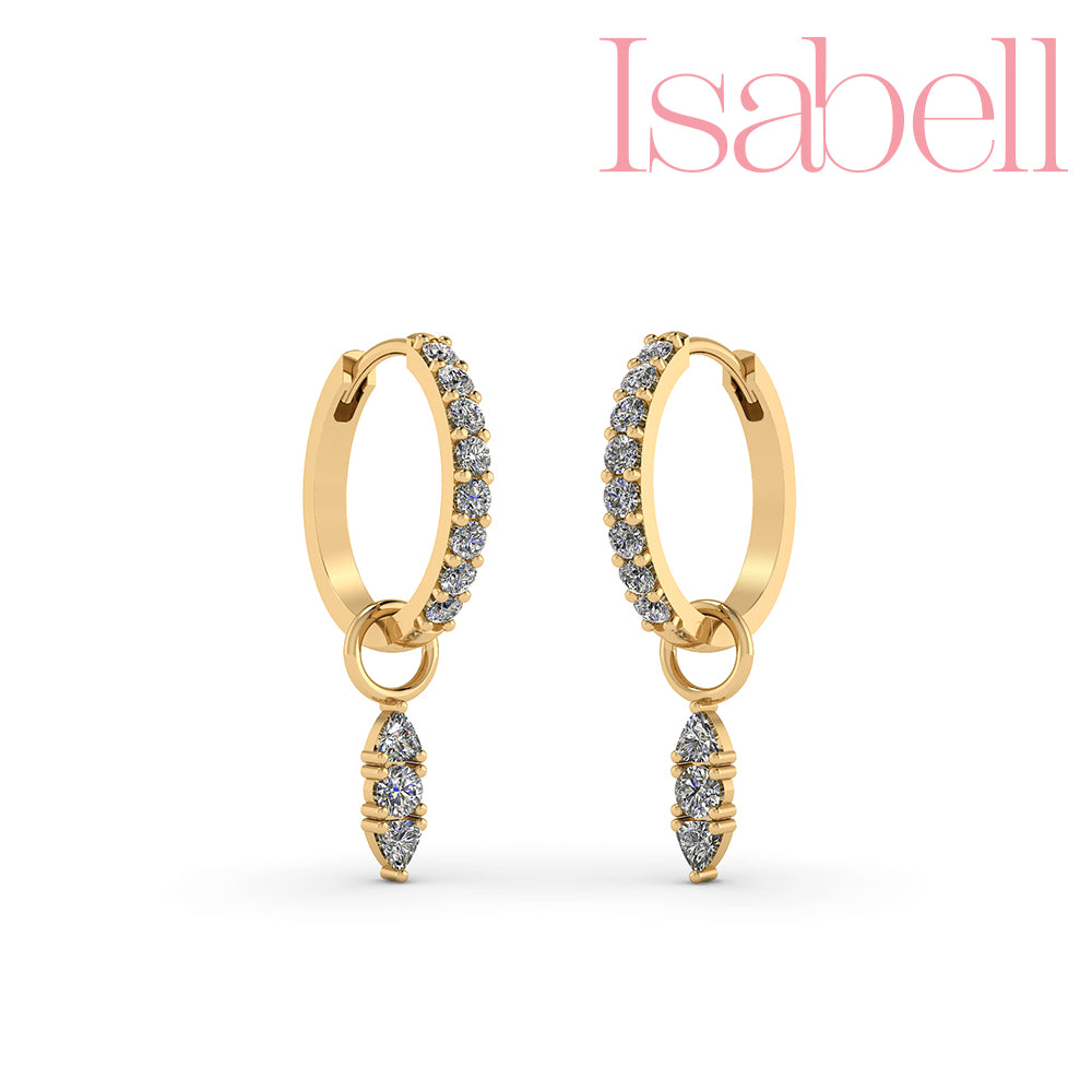 Smykkekæden Isabell Øreringe i Forgyldt Sølv OBE146