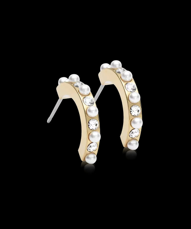 GT PENDANT MIXED CURVED  15 MM, CRYSTAL/WHITE