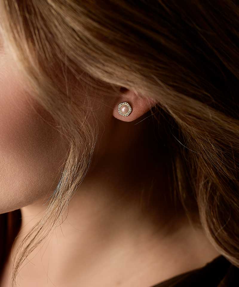 GT BRILLIANCE FANCY PEARL 8 MM, CRYSTAL/LIGHT ROSE