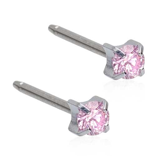 ST TIFFANY 3 MM, CZ LIGHT ROSE