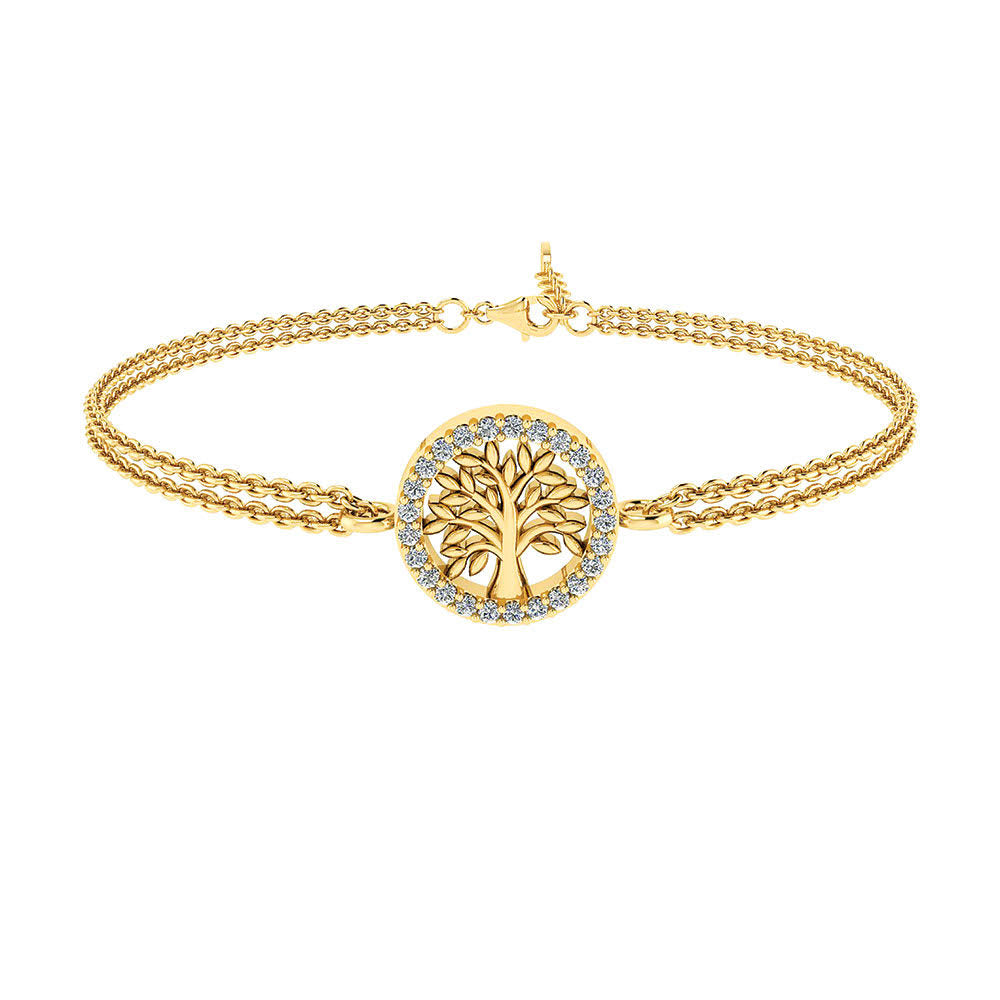 Smykkekæden Livets Træ Forgyldt Sølv Armbånd ORSL004FG