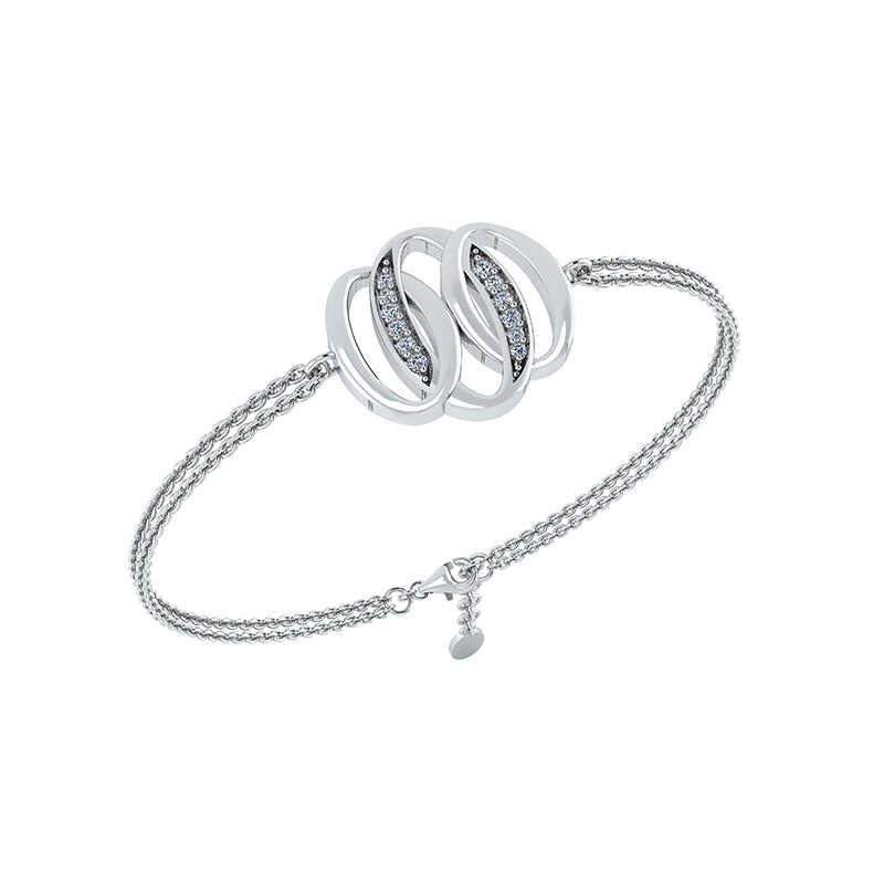 Smykkekæden Flettet Oval Sterling Sølv Armbånd