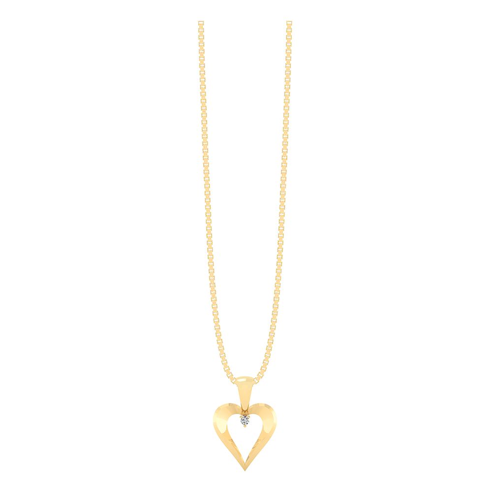 Hjerte Forgyldt Sølv Halskæde fra Smykkekæden ORSM007FG