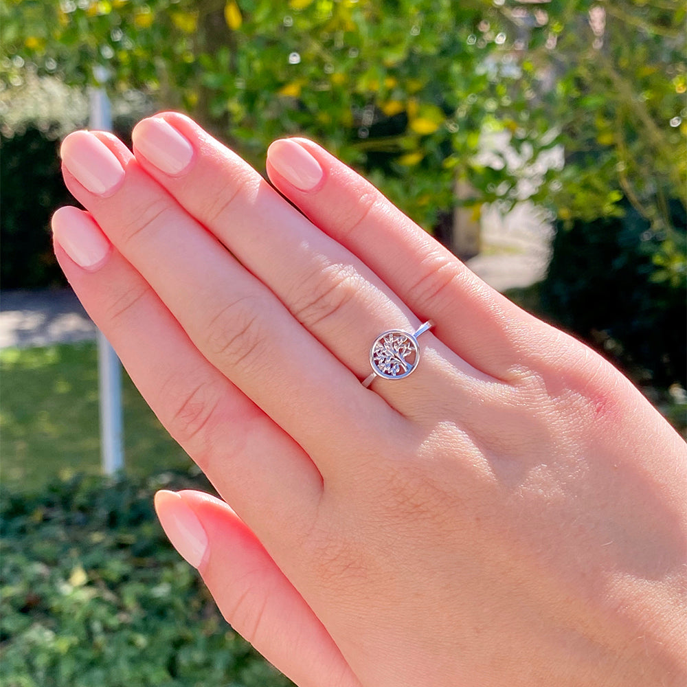 Livets Træ Sterling Sølv Ring fra Smykkekæden ORSN015S