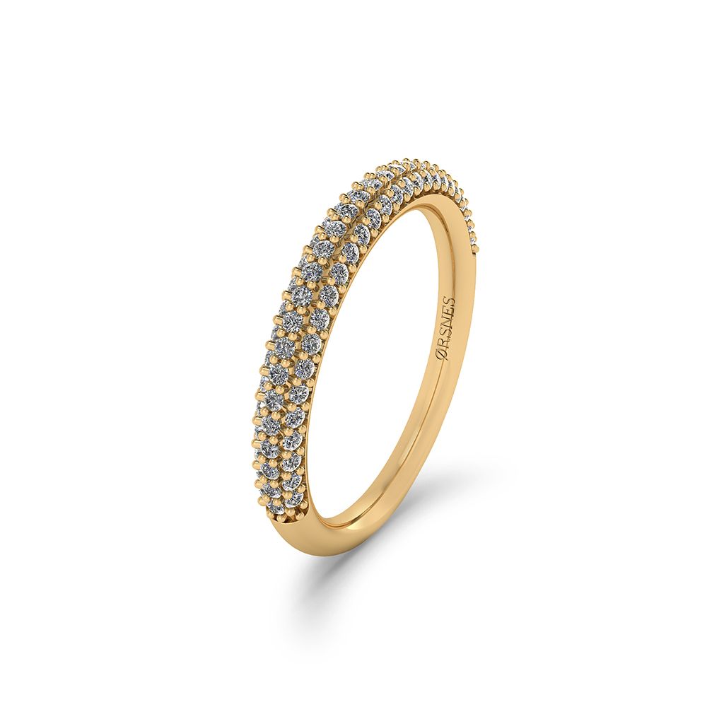 14KT RING 82X0,005CT RUNDSKINE