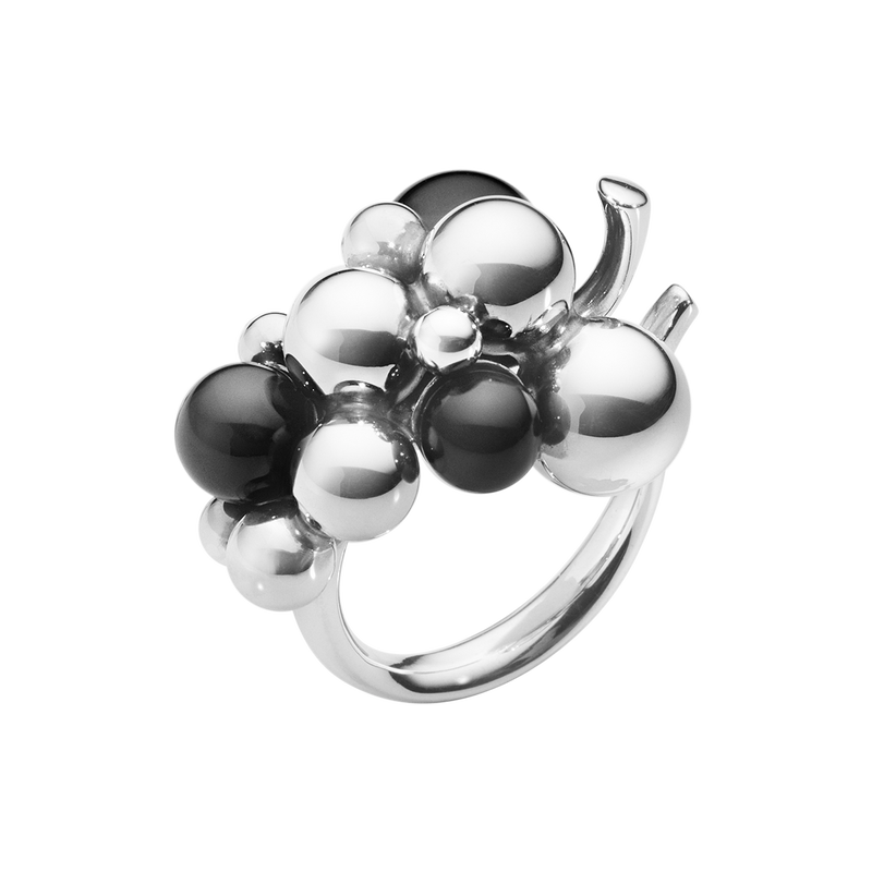 GRAPE MEDIUM RING 551H SØLV, OXIDERET, S