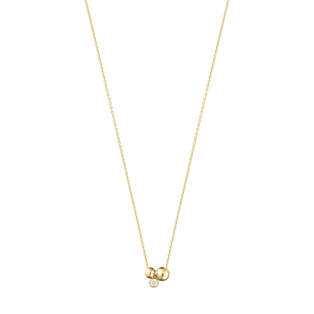 Grape 18 Karat Guld Halskæde fra Georg Jensen med Brillant 0,07 Carat TW/VS