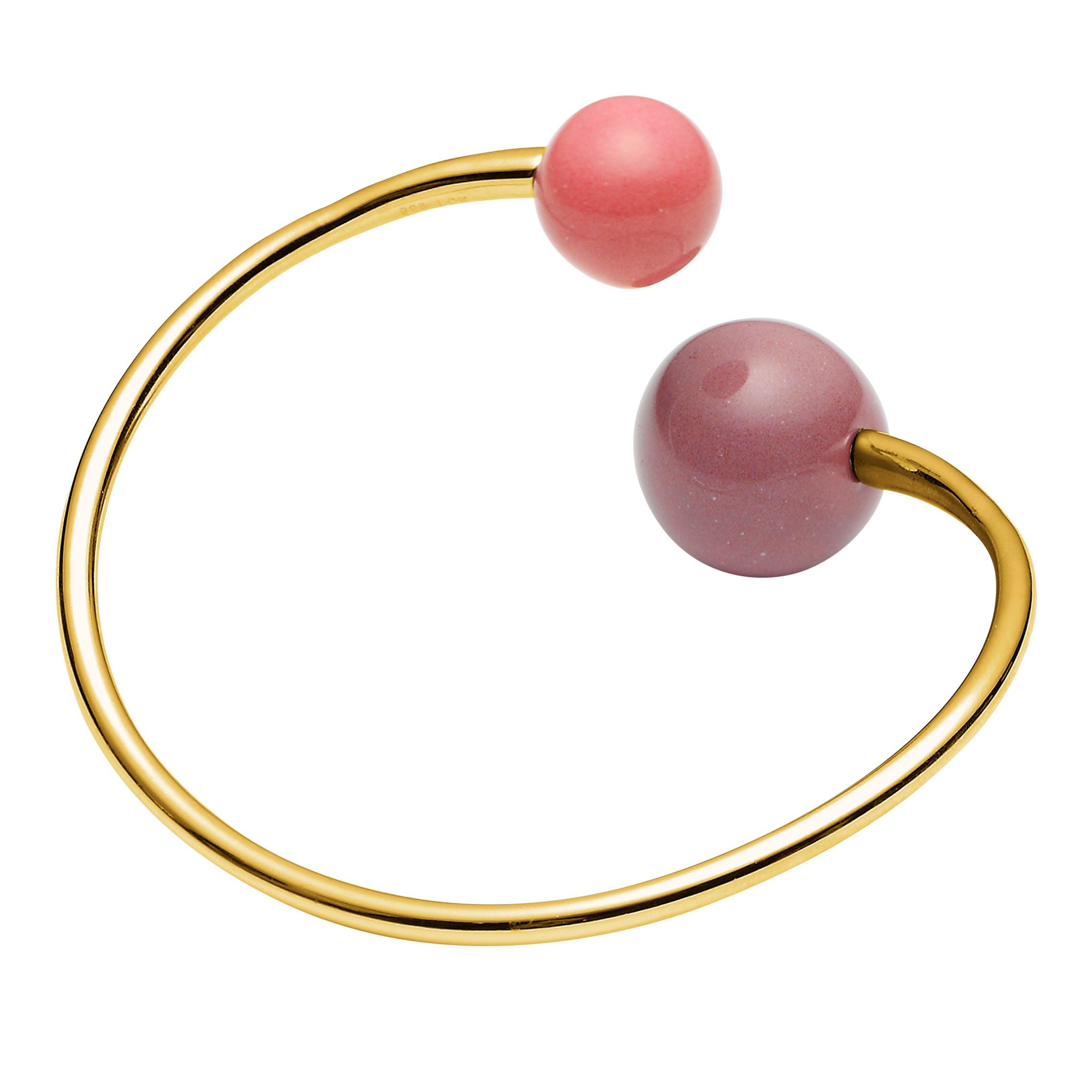 Louise Kragh, Pearl Armring, Dusty Purple/Coral/Forgyldt