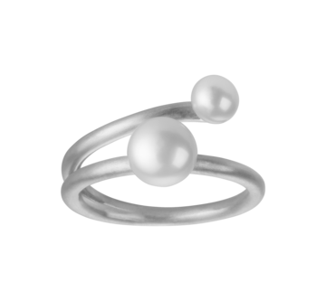 Coco Sterling Sølv Ring fra byBiehl med Perler 5-3301WP-R