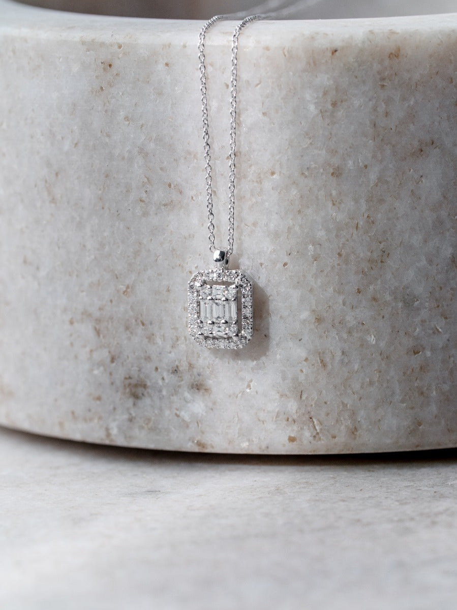 Henrik Ørsnes Design 18 Karat Hvidguld Vedhæng med Diamanter 0,25 Carat TW/SI