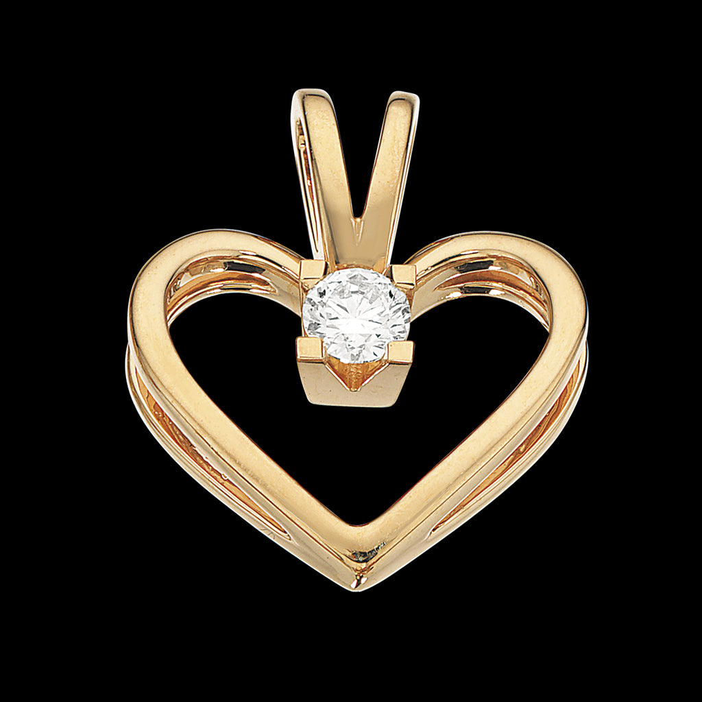 14KT.KLEOPATRA HJERTE 0,10W/SI