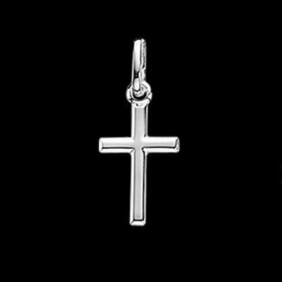 VEDHÆNG KORS 14 X 9 MM. SØLV