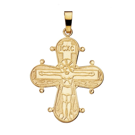 DAGMARKORS STOR M/FADERVOR 25 X 22 MM. 14 KT.