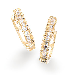 CLIP-CREOLER SYN.ZIR. 2 X 12 MM. 8 KT.