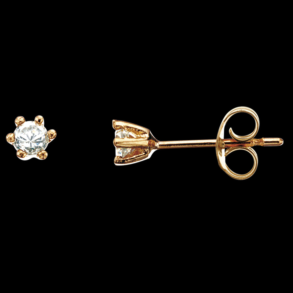 ØREPYNT SYN.ZIR. 3 MM. 8 KT.